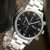Men's Quartz Watch Alloy Case Stainless Steel Strap Round Dial Sporty Fashion Casual Bracelet Set