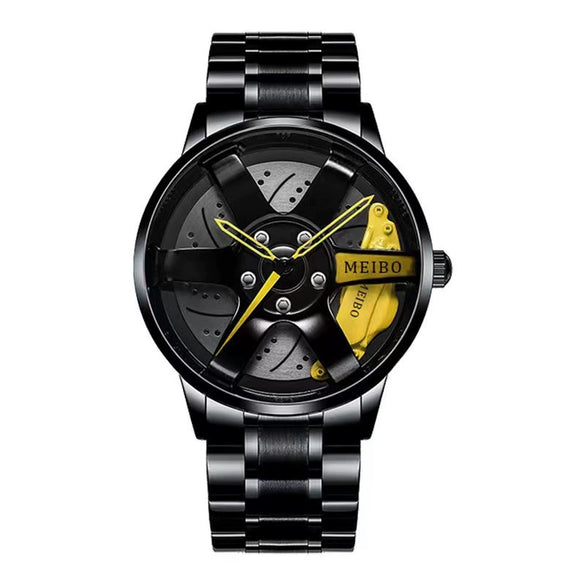 Men's Quartz Watch Alloy Case Steel Band Round Dial Leisure Style