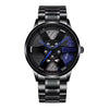 Men's Quartz Watch Alloy Case Steel Band Round Dial Leisure Style