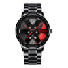 Men's Quartz Watch Alloy Case Steel Band Round Dial Leisure Style