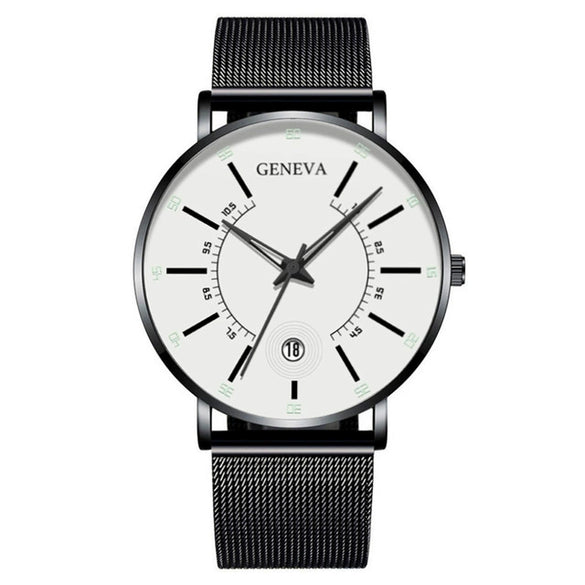 Men's Quartz Watch Alloy Iron Stainless Steel Ordinary Glass Mirror Round Leisure Ultrathin Life Waterproof