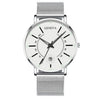 Men's Quartz Watch Alloy Iron Stainless Steel Ordinary Glass Mirror Round Leisure Ultrathin Life Waterproof