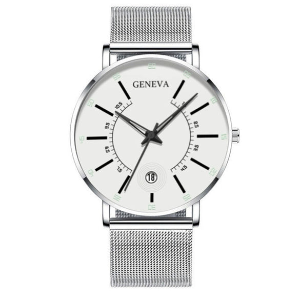 Men's Quartz Watch Alloy Iron Stainless Steel Ordinary Glass Mirror Round Leisure Ultrathin Life Waterproof