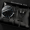 Men's Quartz Watch Alloy Mesh Belt Round Dial Leisure Style