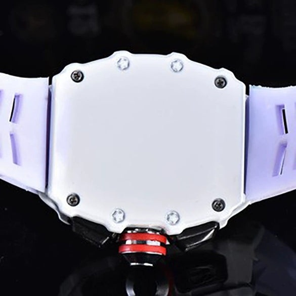 Men's Quartz Watch Barrel Shaped Dial Multifunctional Pointer And Number Display Metal Case Silicone Strap Casual Wristwatch