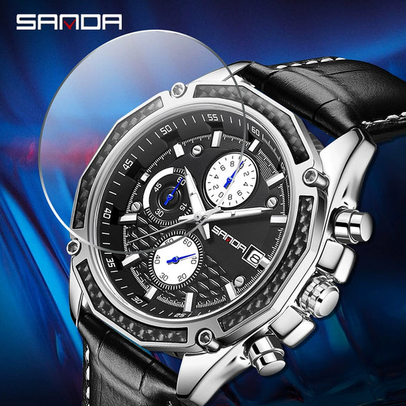 Men's Quartz Watch Zinc Alloy Case Mineral Strengthened Glass Mirror Belt Strap Stainless Steel Clasp Round Dial Business Style