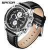 Men's Quartz Watch Zinc Alloy Case Mineral Strengthened Glass Mirror Belt Strap Stainless Steel Clasp Round Dial Business Style