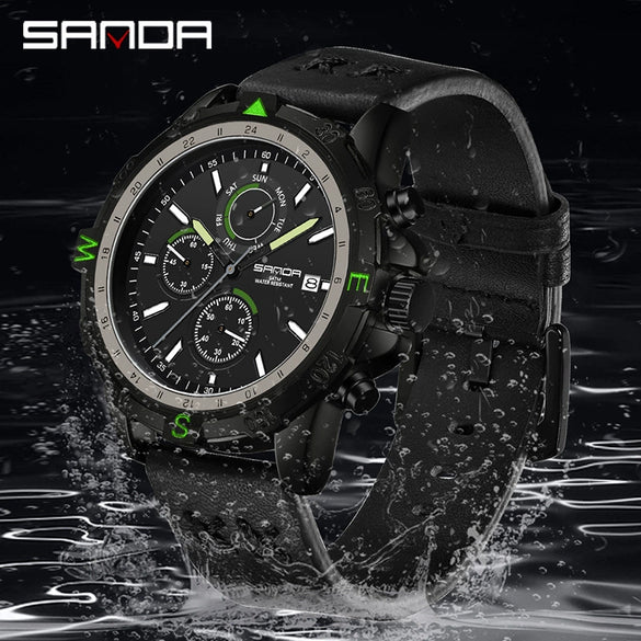 Men's Quartz Watch Zinc Alloy Outdoor Mountaineering Sports Detachable Woven Round Simple Style