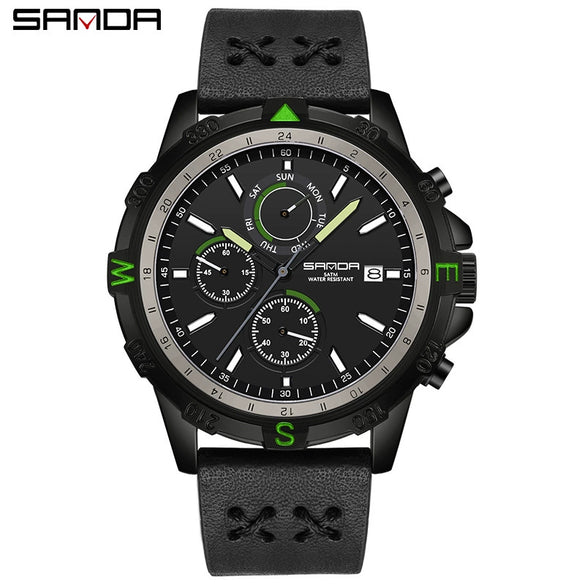 Men's Quartz Watch Zinc Alloy Outdoor Mountaineering Sports Detachable Woven Round Simple Style