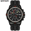 Men's Quartz Watch Zinc Alloy Outdoor Mountaineering Sports Detachable Woven Round Simple Style