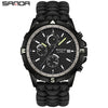 Men's Quartz Watch Zinc Alloy Outdoor Mountaineering Sports Detachable Woven Round Simple Style