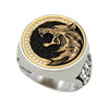 Men's Retro Electroplated Alloy Wolf Head Ring Geometric Statement Joint Ring For Unisex Wear