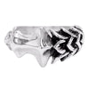 Men's Retro Geometric Animal Bone Paw Open Ring Copper Electroplated Punk Index Finger Ring