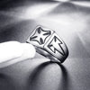 Men's Retro Geometric Cross Ring Polished Titanium Steel Stainless Steel Band Ring