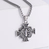 Men's Retro Hip Hop Stainless Steel Pendant Necklace With Doll Pattern And Electroplating Design