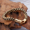Men's Retro Hiphop Style Titanium Steel Woven Rope Bracelet With Geometric Pattern And Electroplating Treatment