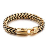 Men's Retro Hiphop Style Titanium Steel Woven Rope Bracelet With Geometric Pattern And Electroplating Treatment