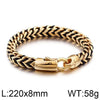 Men's Retro Hiphop Style Titanium Steel Woven Rope Bracelet With Geometric Pattern And Electroplating Treatment
