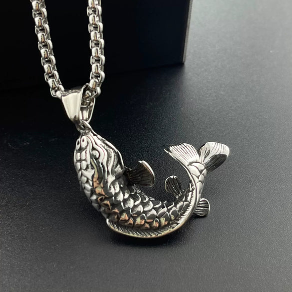 Men's Retro Jewelry Stainless Steel Necklace With Doll Pattern And Polishing Treatment