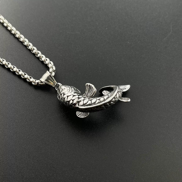 Men's Retro Jewelry Stainless Steel Necklace With Doll Pattern And Polishing Treatment