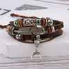 Men's Retro Natural Geometric Braided Artificial Leather Feather Hook Beaded Bracelet