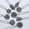 Men's Retro Punk Street Fashion Long Stainless Steel Necklace With Geometric Pattern And Polishing Treatment