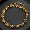 Men's Retro Punk Style Alloy Geometric Skull Electroplating Bracelet
