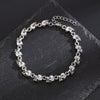 Men's Retro Punk Style Alloy Geometric Skull Electroplating Bracelet