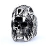 Men's Retro Stainless Steel Skull Ring With Animal Zodiac Motif And Personality Design Fine Craftsmanship Wholesale Fashion Jewelry
