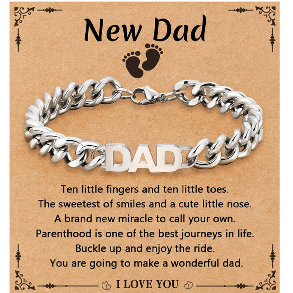 Men's Retro Trendy Stainless Steel Cuban Chain Bracelet With Geometric Letter And Number Design Electroplated Fashion Jewelry