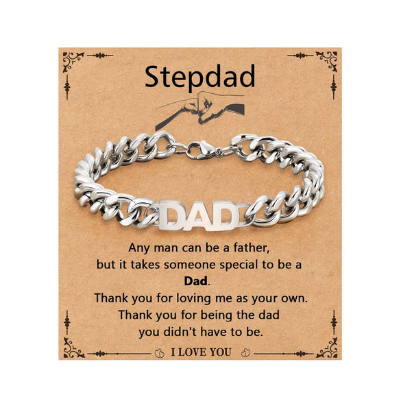 Men's Retro Trendy Stainless Steel Cuban Chain Bracelet With Geometric Letter And Number Design Electroplated Fashion Jewelry