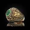 Men's Ring Alloy Gold Silver Retro Crown Lion Electroplated