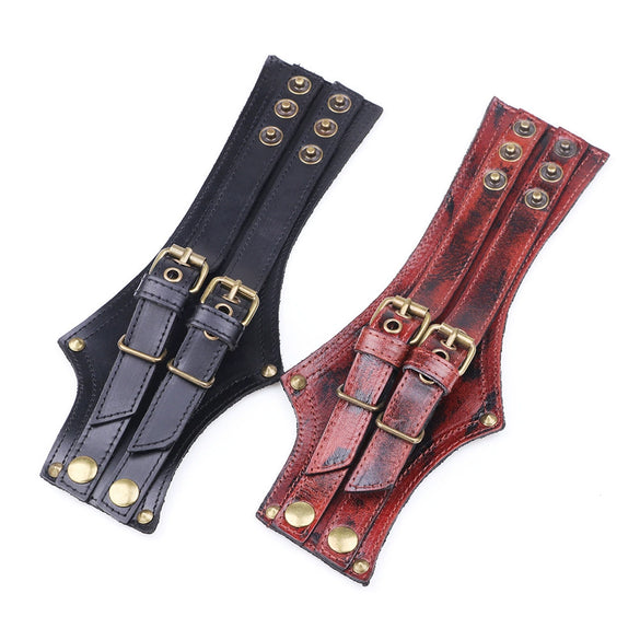 Men's Rock Retro Cowhide And Alloy Handmade Geometric Bracelet
