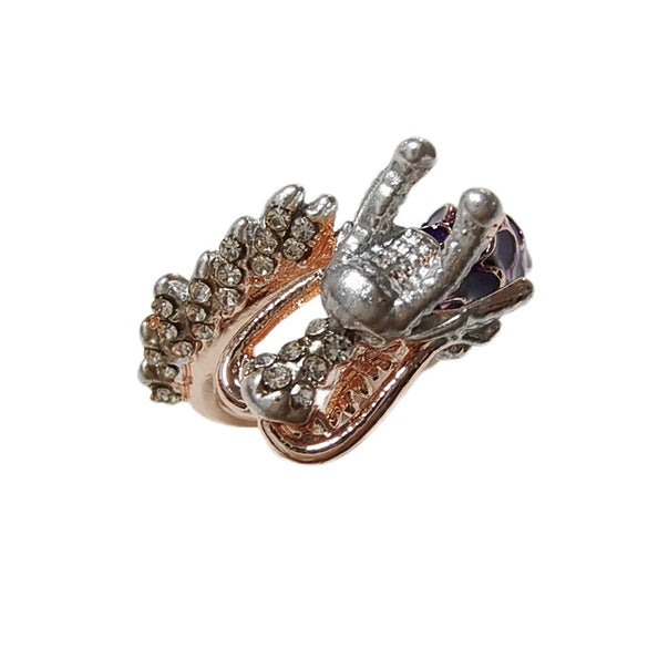 Men's Rose Gold Plated Alloy Animal Zodiac Ring Geometric Personality Statement Jewelry