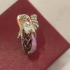 Men's Rose Gold Plated Alloy Animal Zodiac Ring Geometric Personality Statement Jewelry