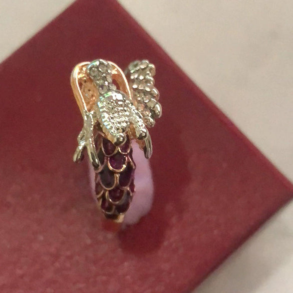 Men's Rose Gold Plated Alloy Animal Zodiac Ring Geometric Personality Statement Jewelry