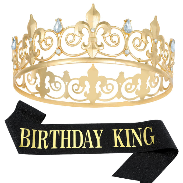 Men's Round Crown Alloy Headwear Accessories Glitter Cloth Semimanual And Semimechanical