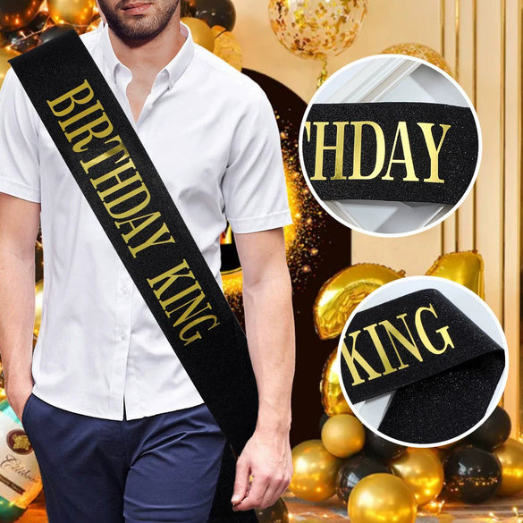 Men's Shoulder Strap Party Gift Decoration Glow Bronzing Glitter Cloth Semimanual And Semimechanical