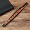 Men's Simple Handwoven Leather Bracelet With Animal And Zodiac Print