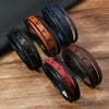 Men's Simple Handwoven Leather Bracelet With Animal And Zodiac Print