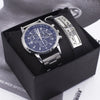Men's Simple Style Alloy Wrist Watch With Round Dial And Stainless Steel Single Folding Buckle