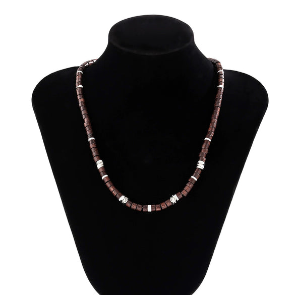 Men's Soft Pottery Beaded Handmade Necklace