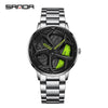 Men's Solid Steel Band Quartz Watch Alloy Case Stainless Steel Buckle Round Dial Leisure Style Waterproof