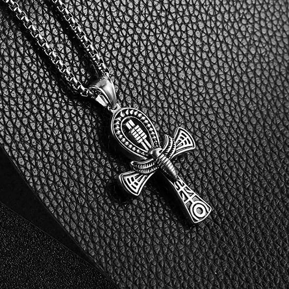 Men's Spearhead Pendant Necklace With Electroplated Alloy Animal Zodiac Design And Square Pearl Chain