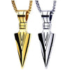 Men's Spearhead Pendant Necklace With Electroplated Alloy Animal Zodiac Design And Square Pearl Chain