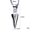 Men's Spearhead Pendant Necklace With Electroplated Alloy Animal Zodiac Design And Square Pearl Chain