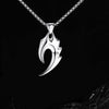 Men's Spearhead Pendant Necklace With Electroplated Alloy Animal Zodiac Design And Square Pearl Chain