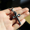 Men's Spearhead Pendant Necklace With Electroplated Alloy Animal Zodiac Design And Square Pearl Chain