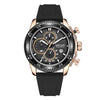 Men's Sports Alloy Case Silicone Strap Round Dial Waterproof Luminous Quartz Watch