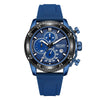 Men's Sports Alloy Case Silicone Strap Round Dial Waterproof Luminous Quartz Watch